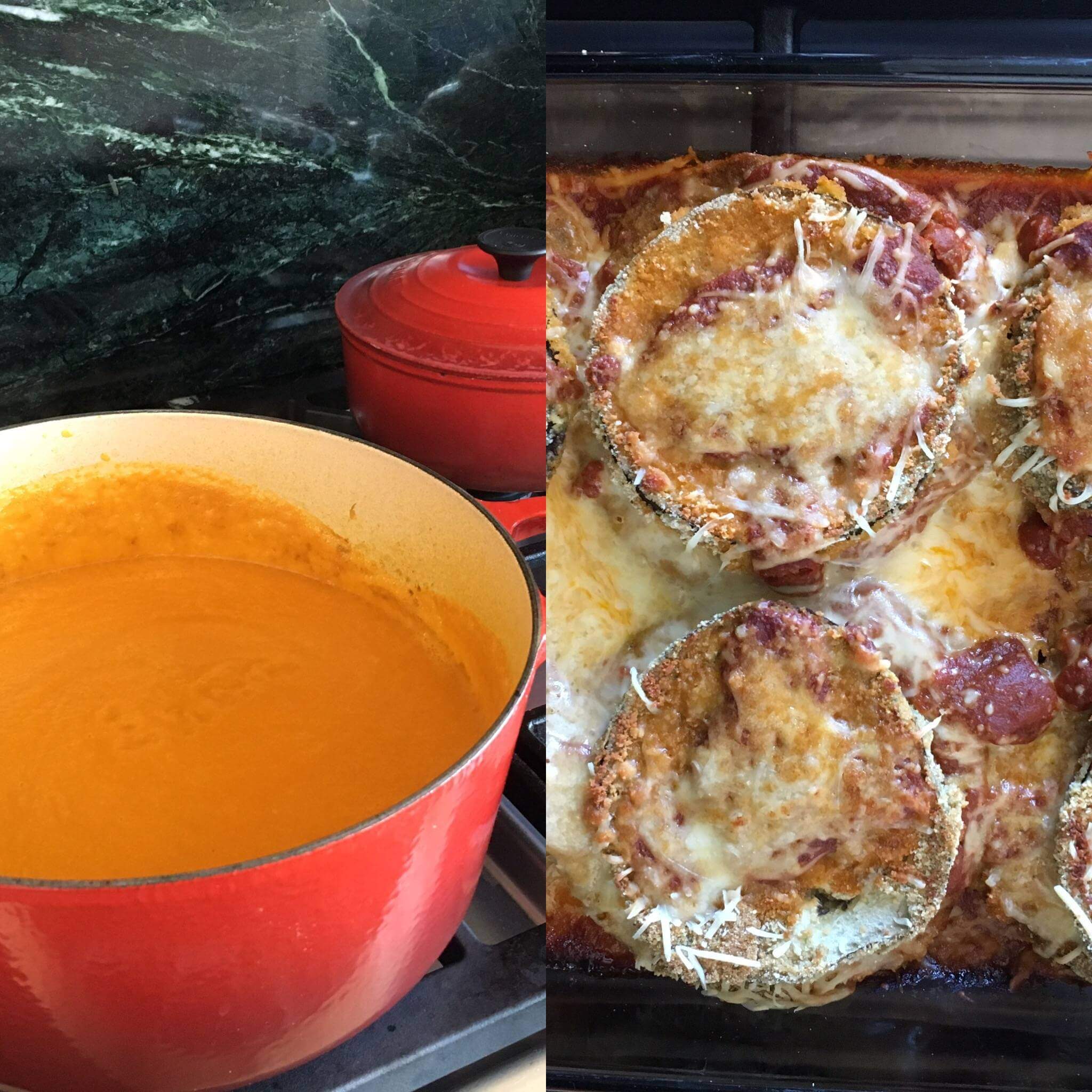 Weekly Recipe Round-Up: Carrot Soup and Eggplant Parmesan