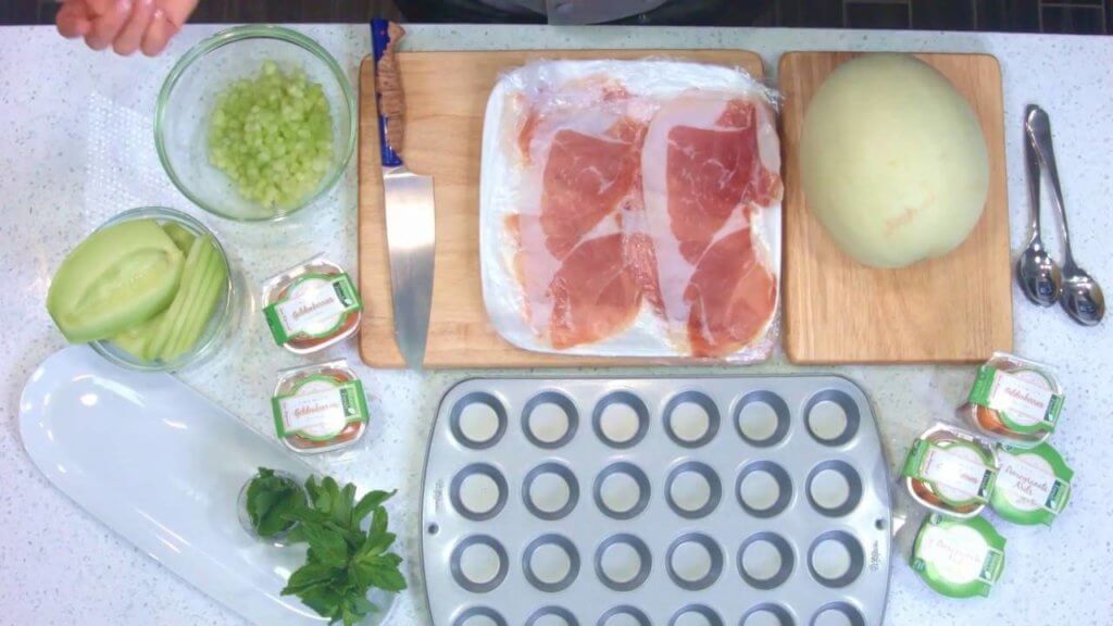 Prosciutto Cups with Melon & Mint – Recipe and Video