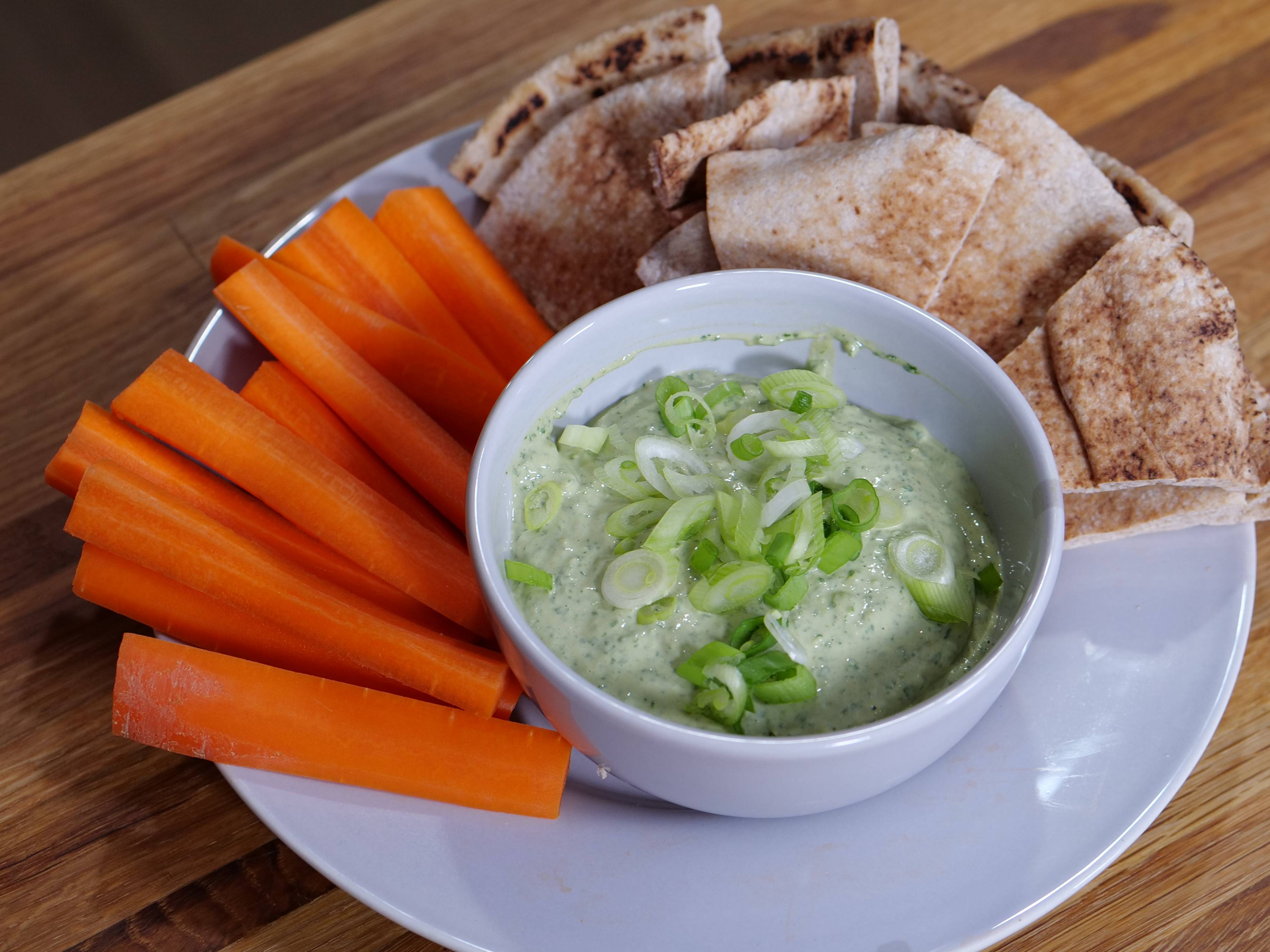 green tahini dip